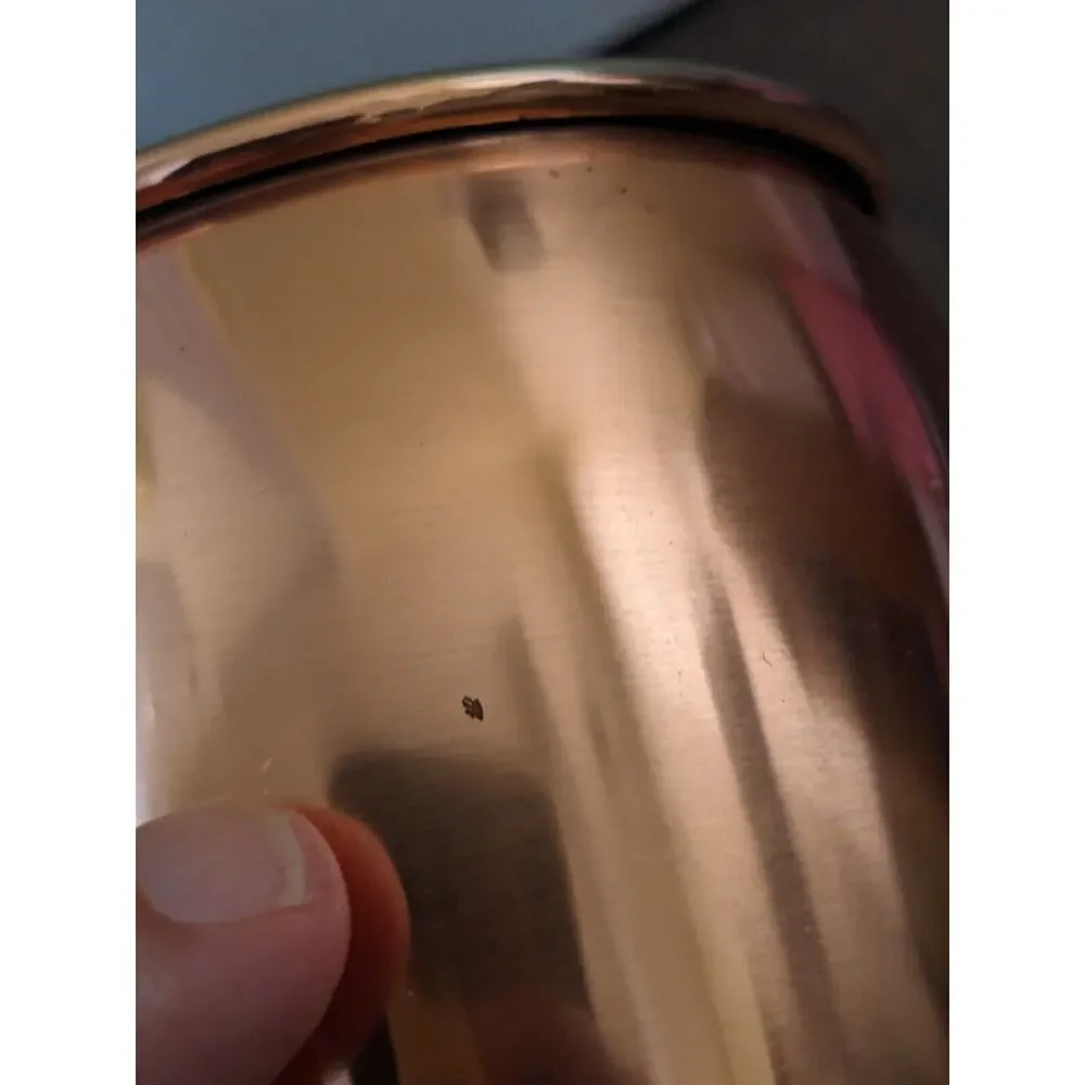 Sur La Table Moscow Mule Copper Drinking Mug Nickel Plated Interior New READ